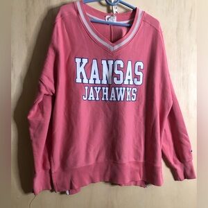 Champion Reverse Weave Kansas Jayhawks sweatshirt. Size Large